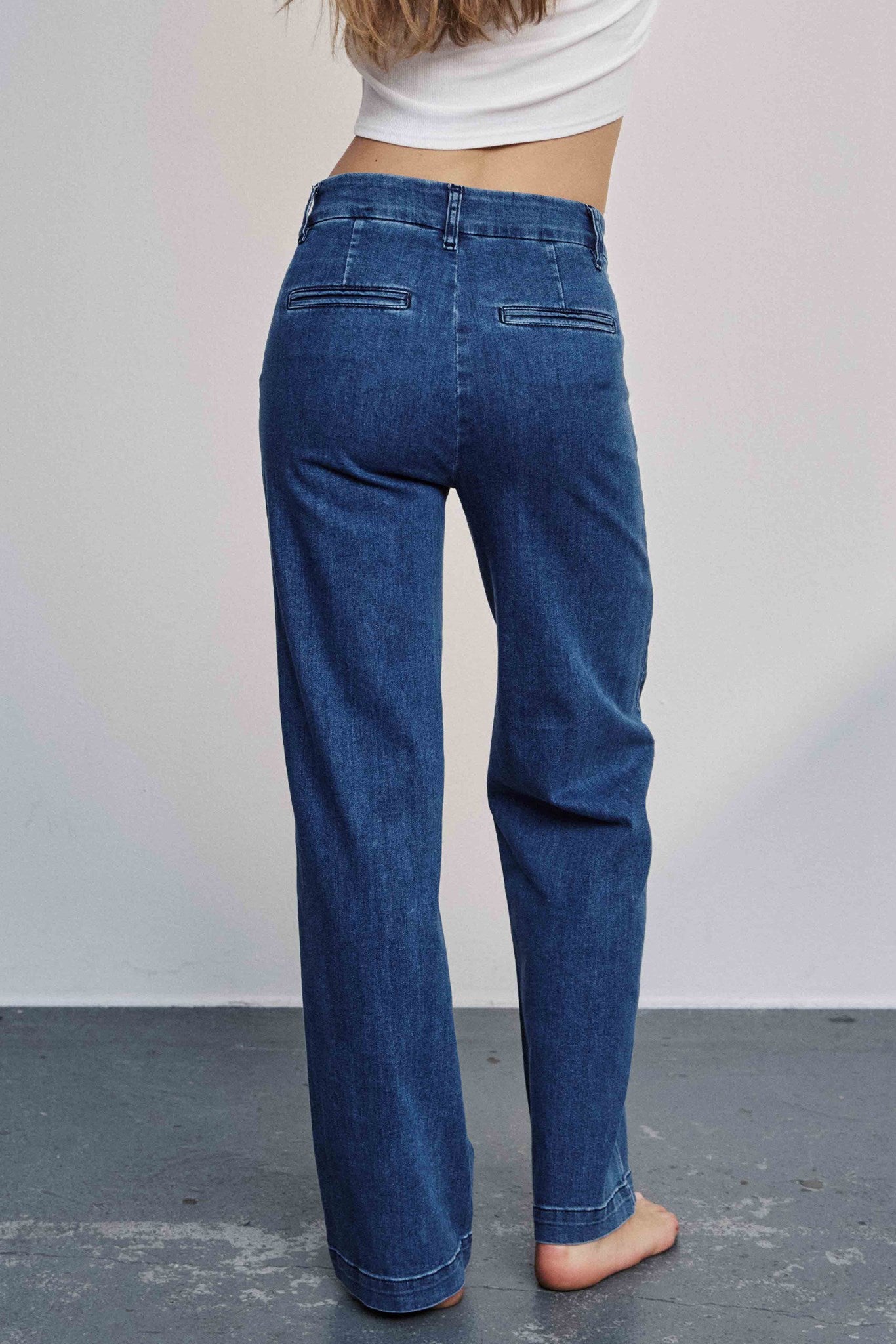 NUAMBER LONG - Medium Blue Denim