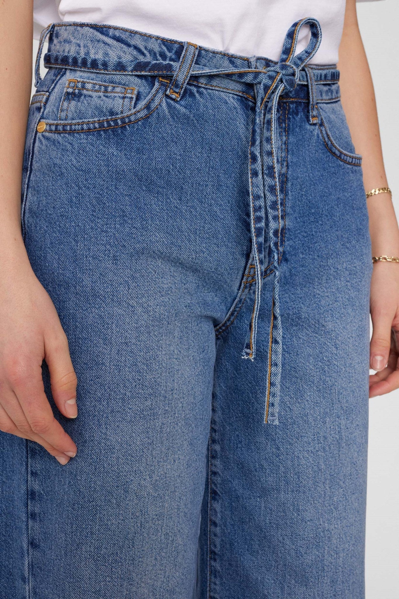 NUBROOKLYN JEANS MID BLUE - Medium Blue Denim