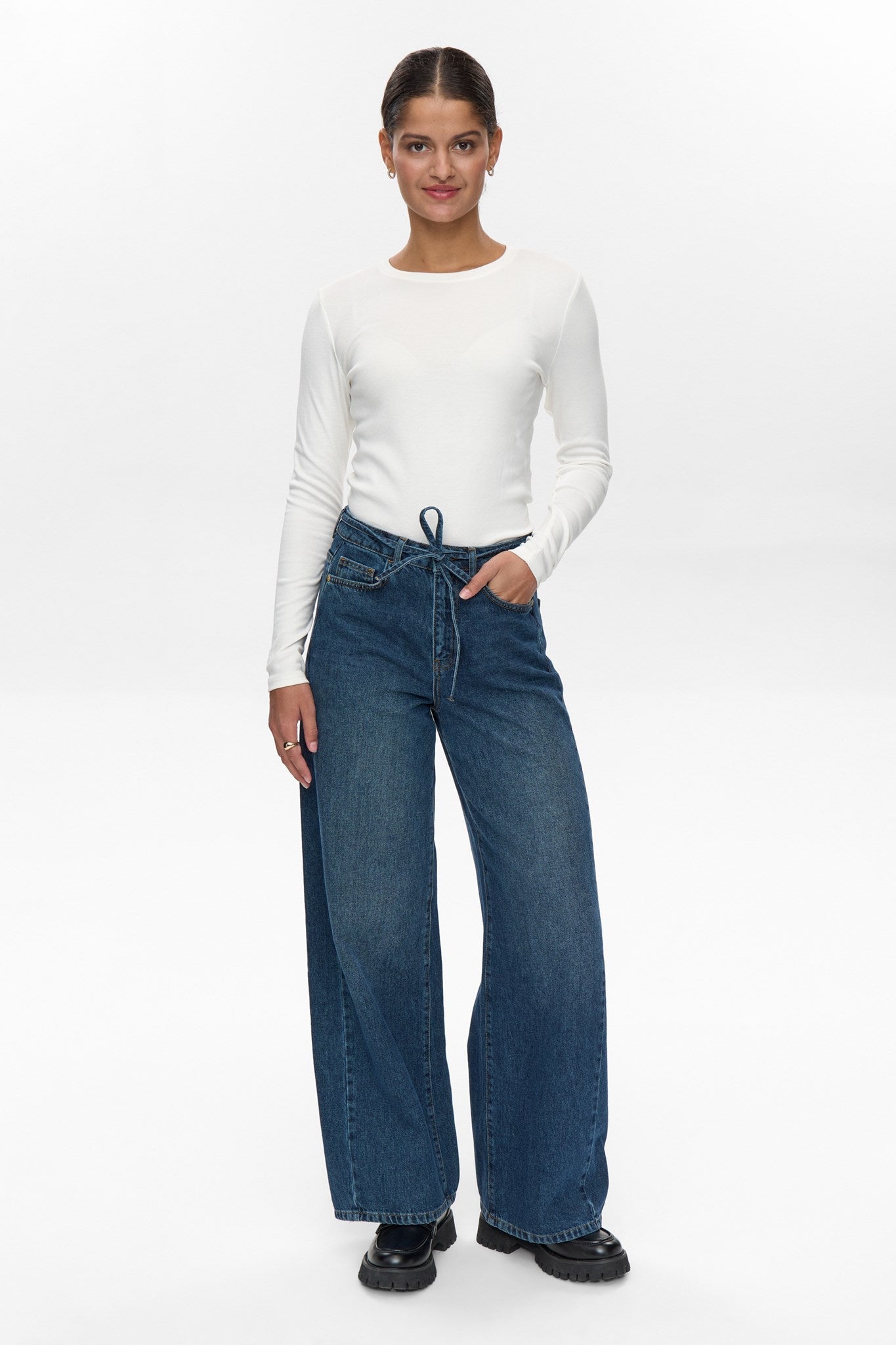 NUBROOKLYN JEANS - DARK BLUE - Dark Blue Denim