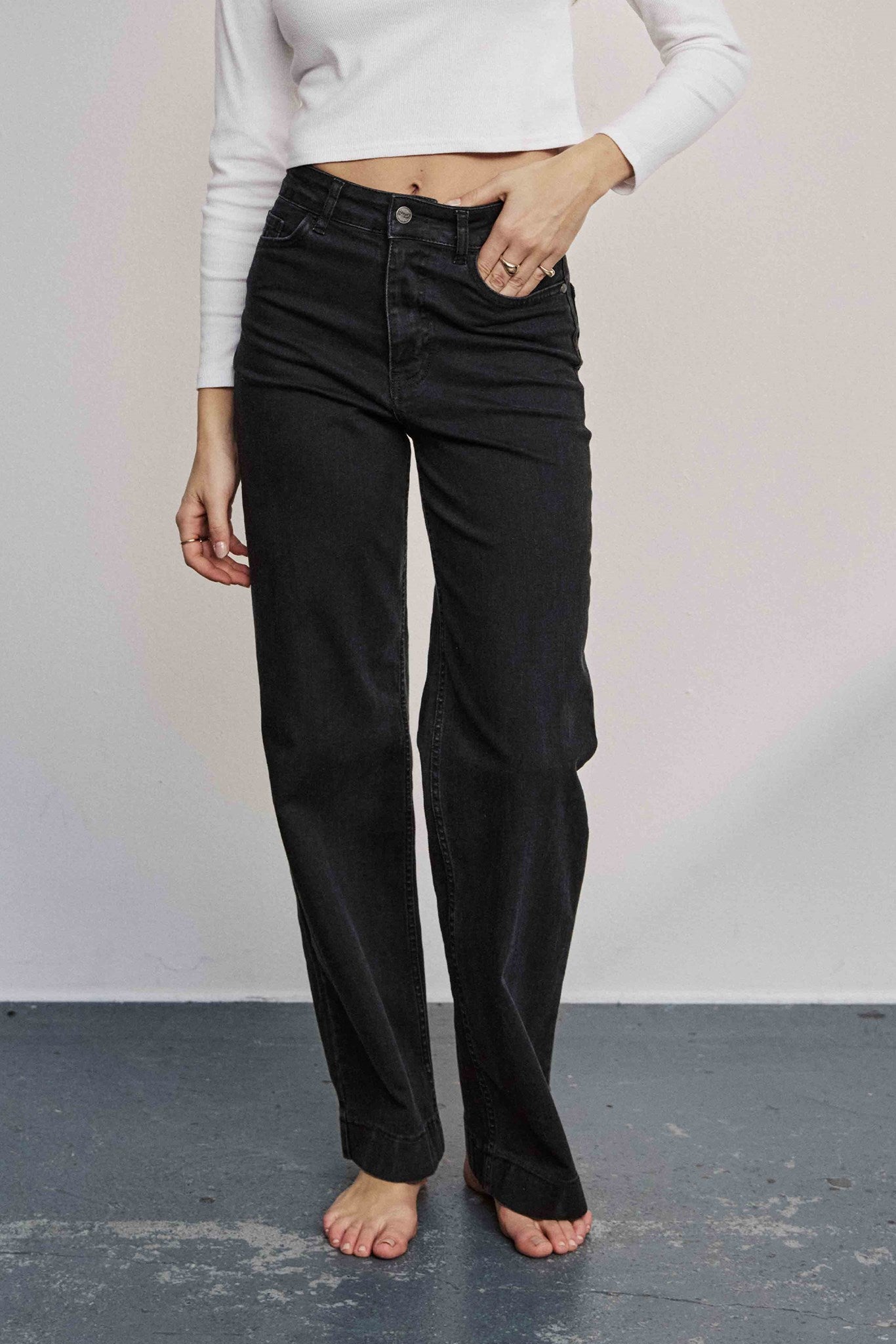 NUPARIS JEANS LONG BLACK  - Caviar