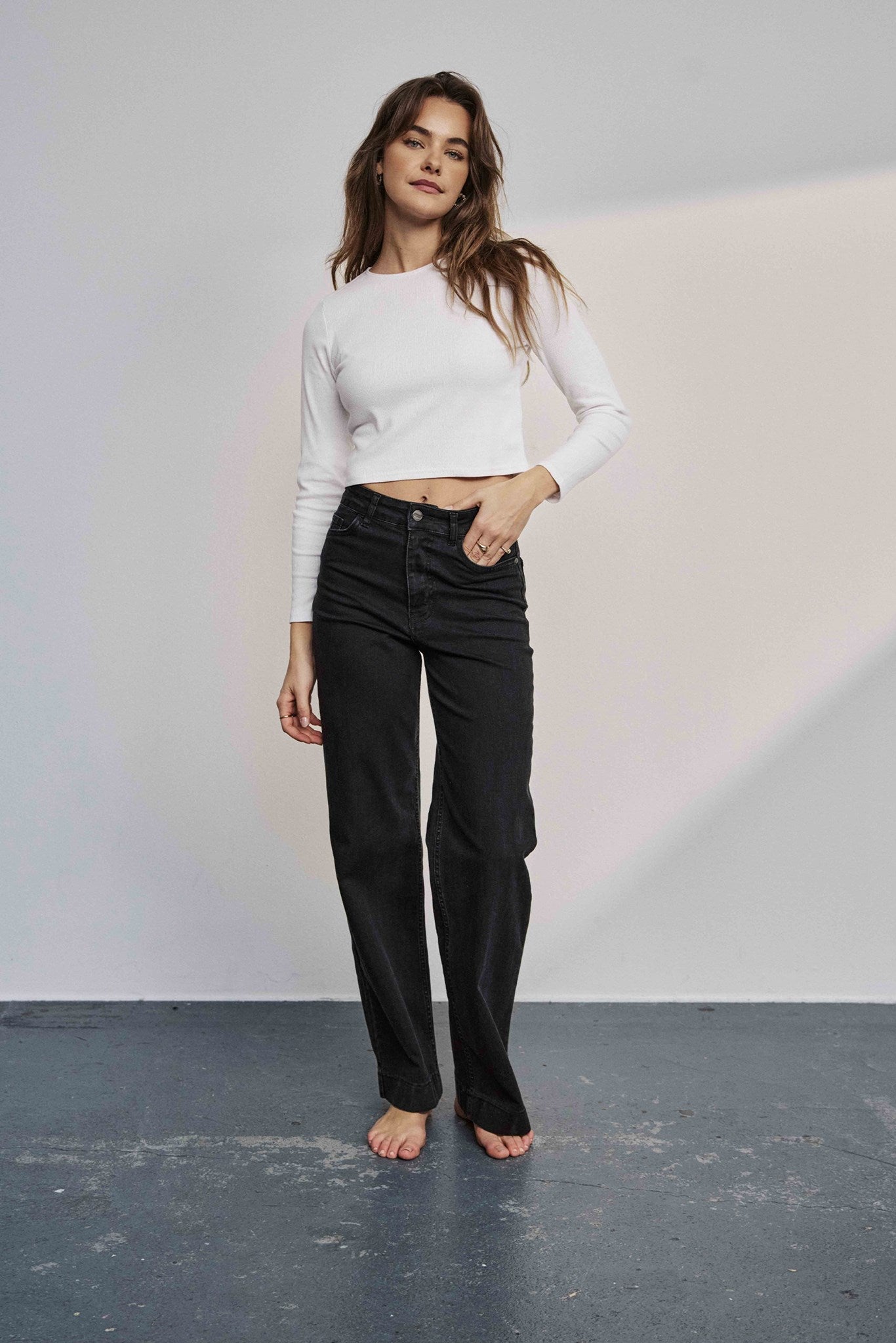 NUPARIS JEANS LONG BLACK  - Caviar