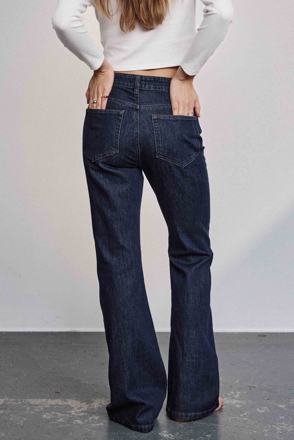 NULONDON JEANS LONG - Dark Blue Denim