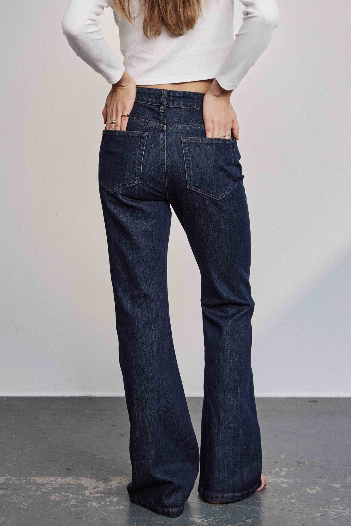 NULONDON JEANS LONG - Dark Blue Denim