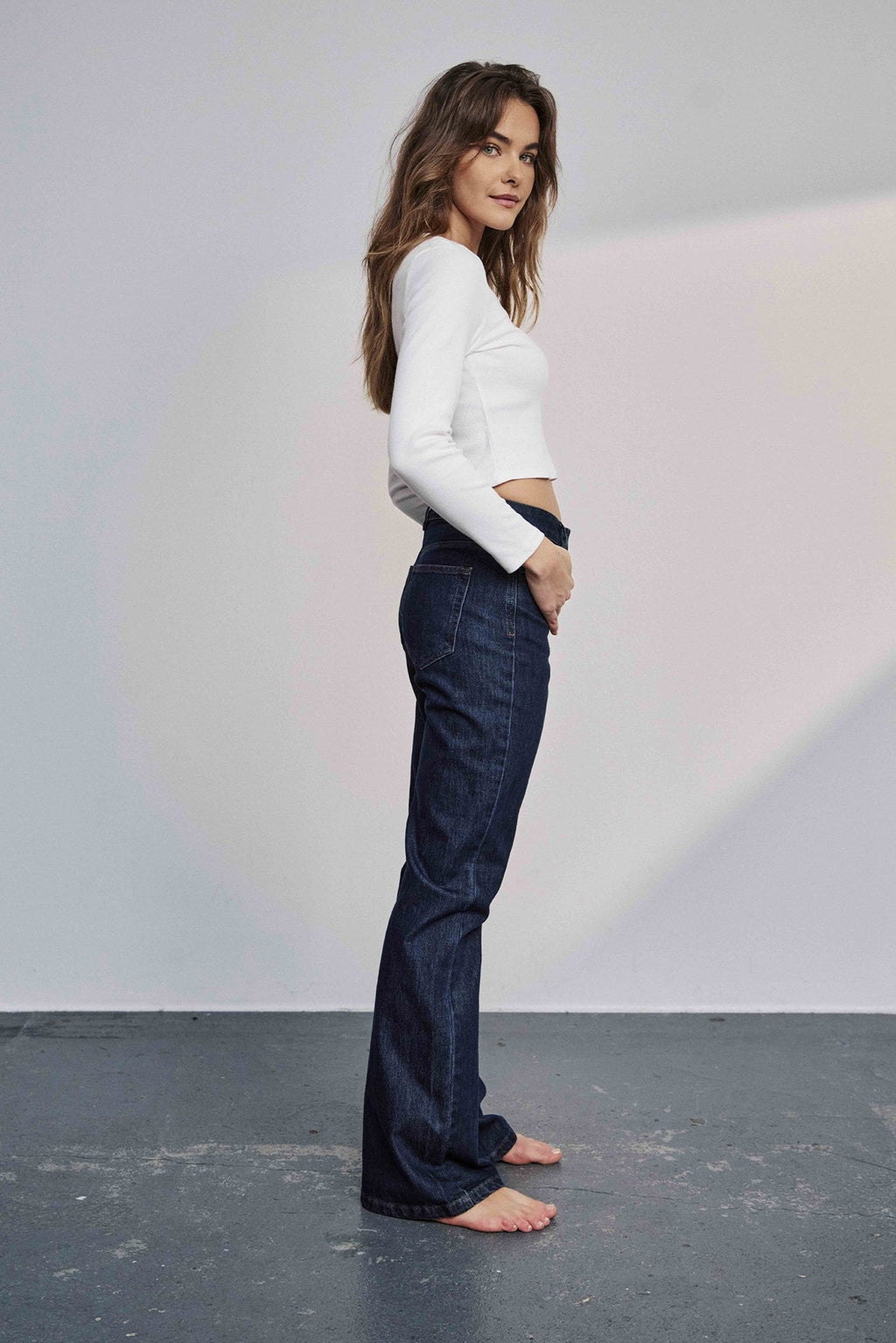 NULONDON JEANS LONG - Dark Blue Denim
