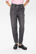NUSEOUL PAPERBAG JEANS - Medium Grey Denim