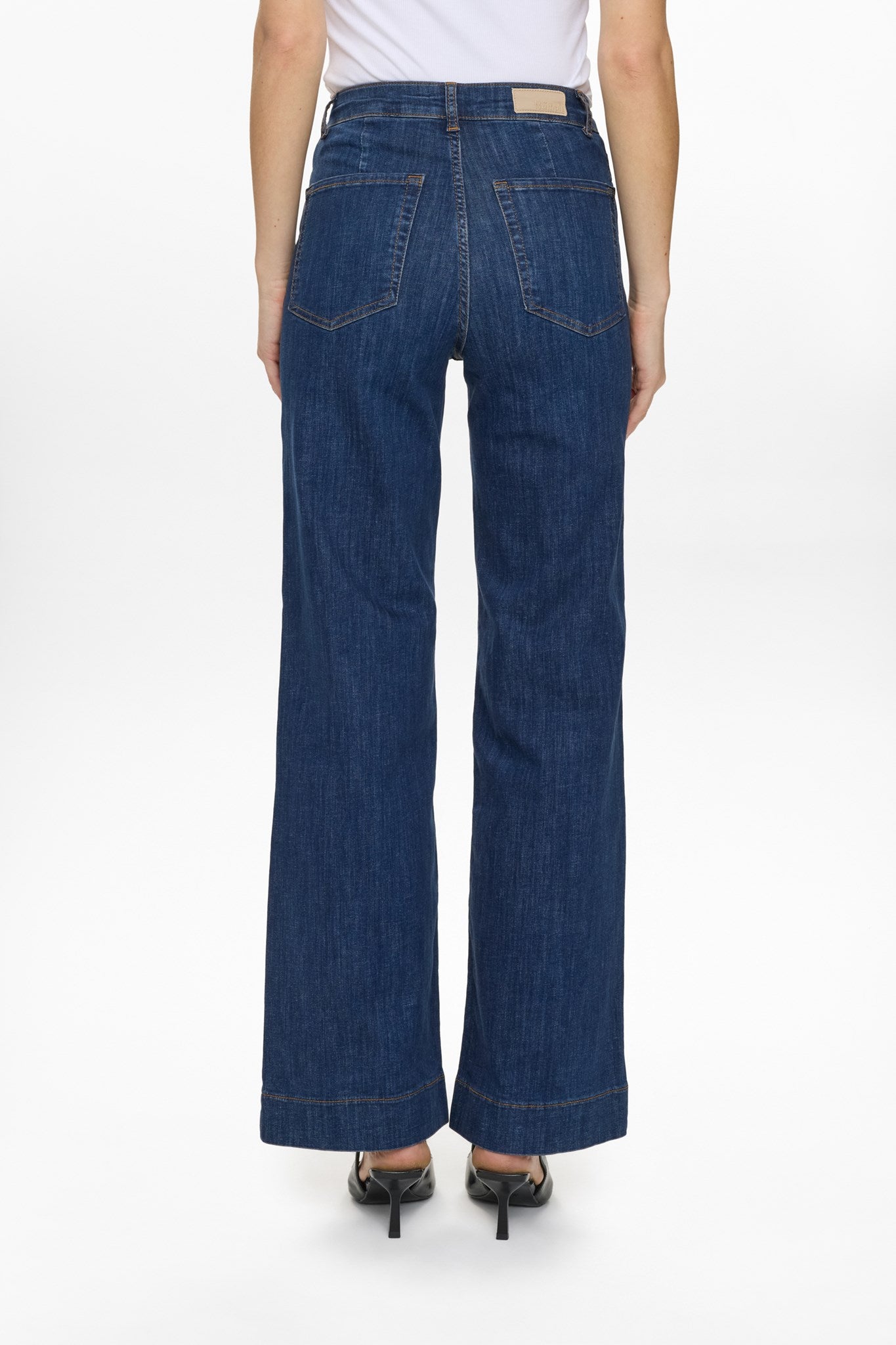 NUPARIS HR WIDE JEANS - P3012 - Dark Blue Denim