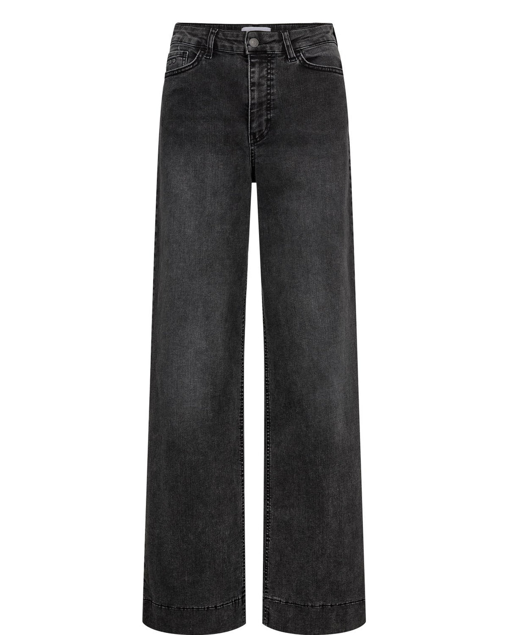 NUPARIS HR WIDE JEANS - P3020 - Black Washed Denim