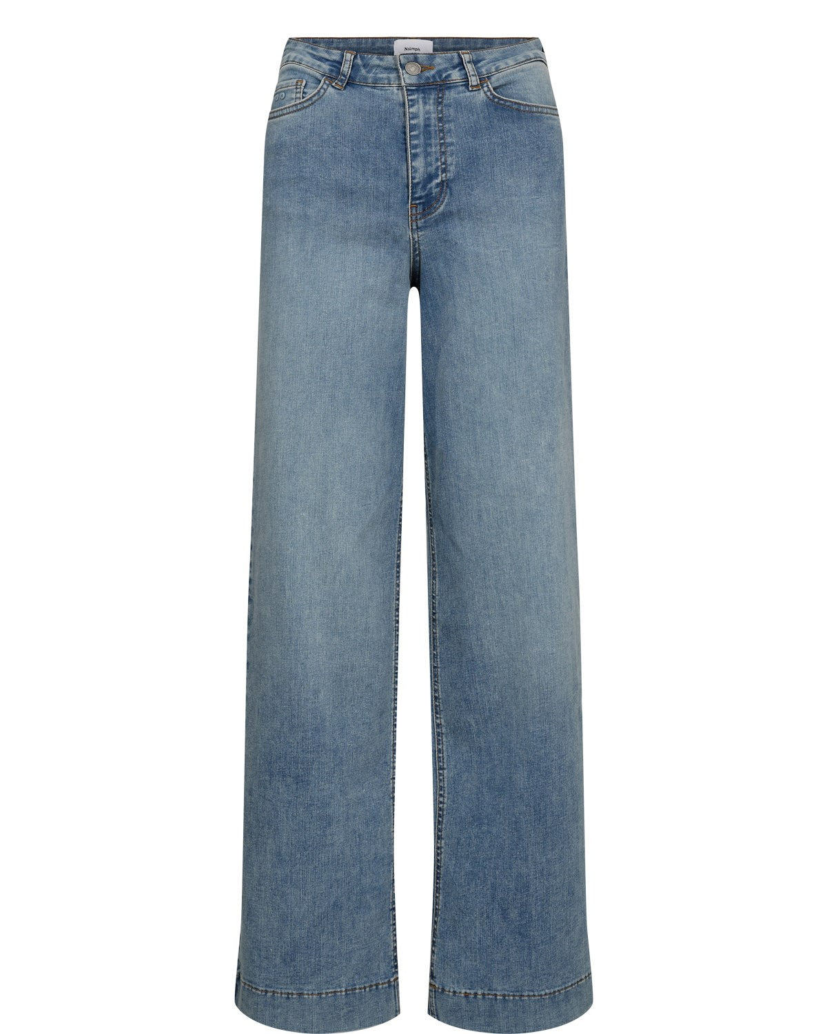 NUPARIS HR WIDE JEANS - P3019 - Light B. Stonewash Denim