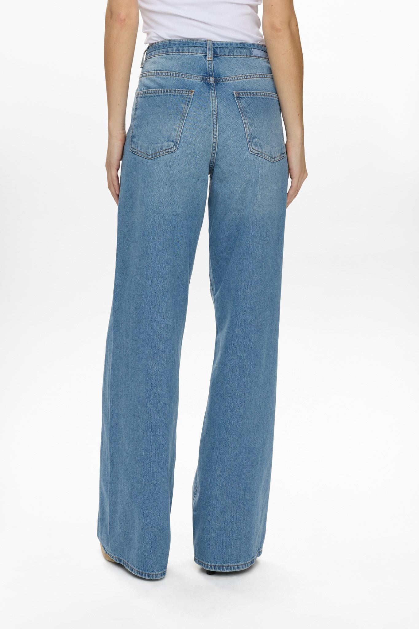 NUBROOKLYN HR WIDE JEANS - P3010 - Light Blue Denim