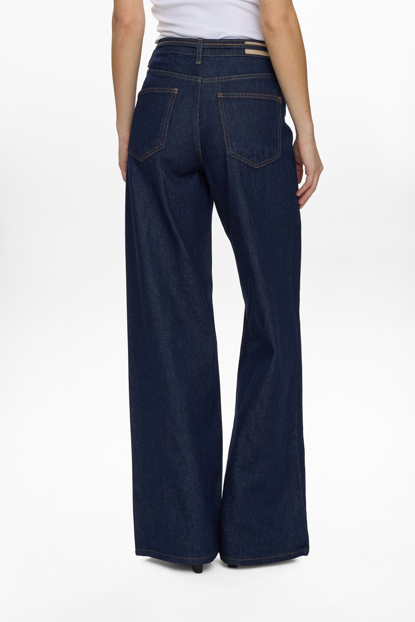 NUBROOKLYN HR WIDE JEANS - P3012 - Dark Blue Denim
