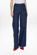NUMILTON HR WIDE JEANS S3012 - Dark Blue Denim