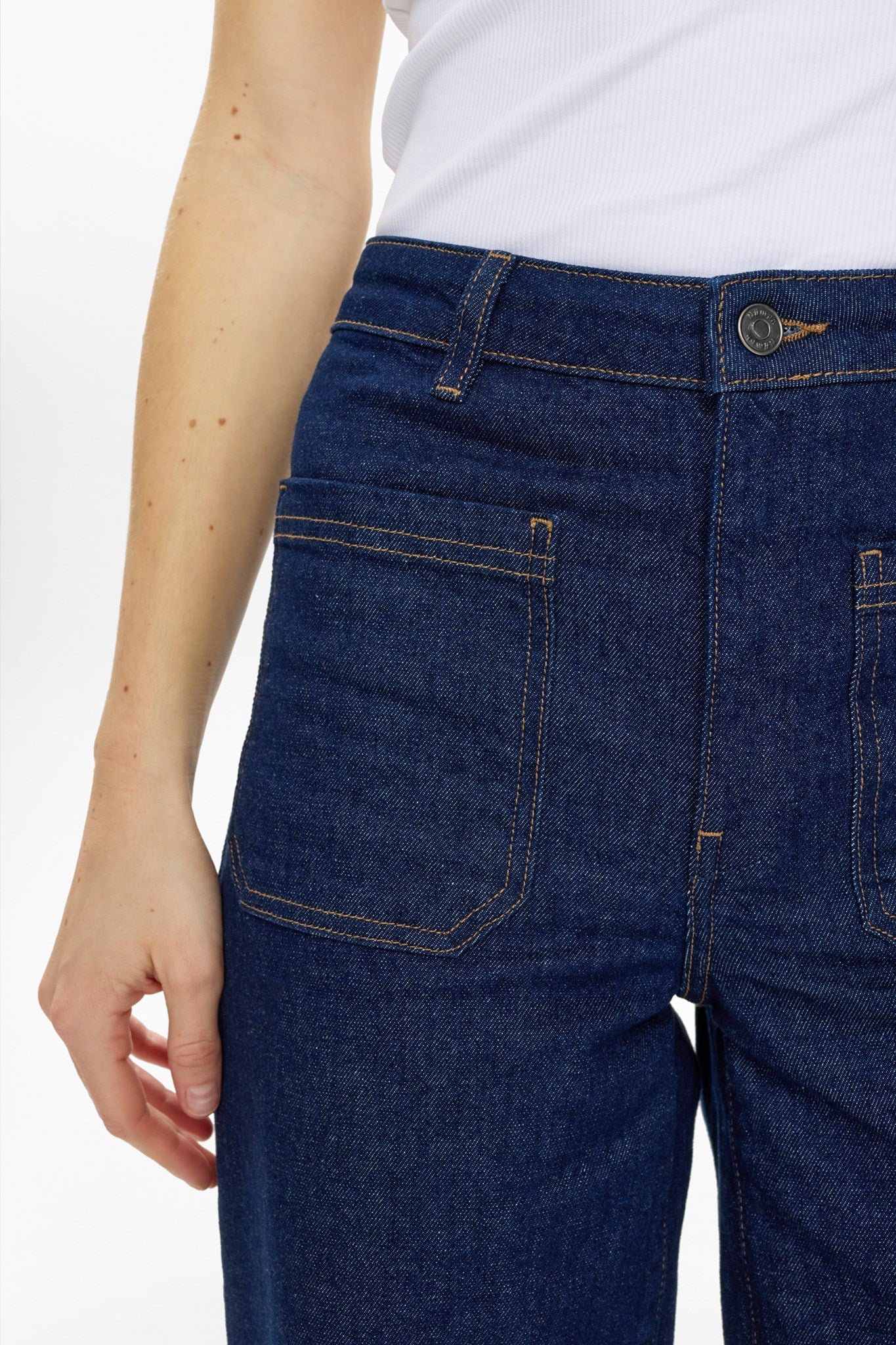 NUMILTON HR WIDE JEANS S3012 - Dark Blue Denim