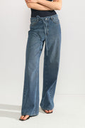 NUBROOKLYN HR WIDE JEANS - P3013 - Medium Blue Denim