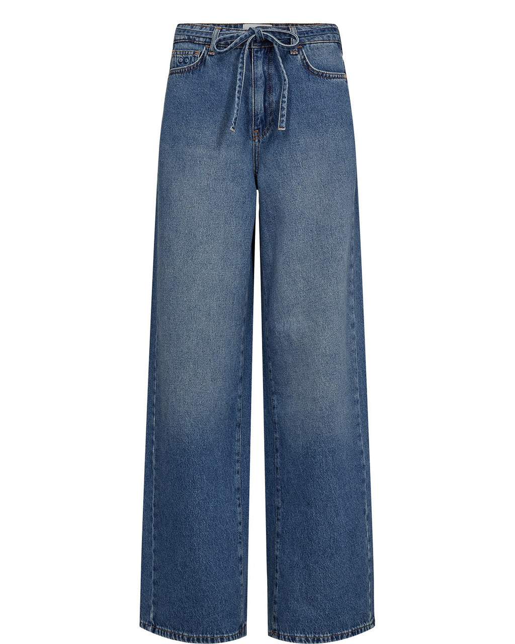 NUBROOKLYN HR WIDE JEANS - P3013 - Medium Blue Denim