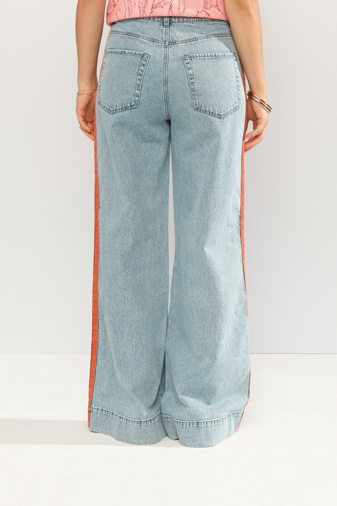 NUMALAGA HR WIDE JEANS BI3010 - Light Blue Denim