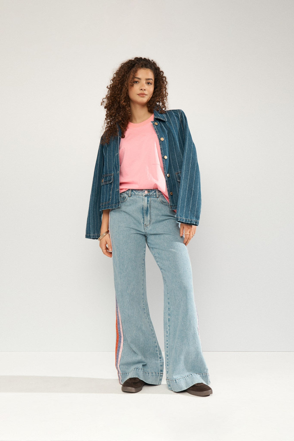 NUMALAGA HR WIDE JEANS BI3010 - Light Blue Denim