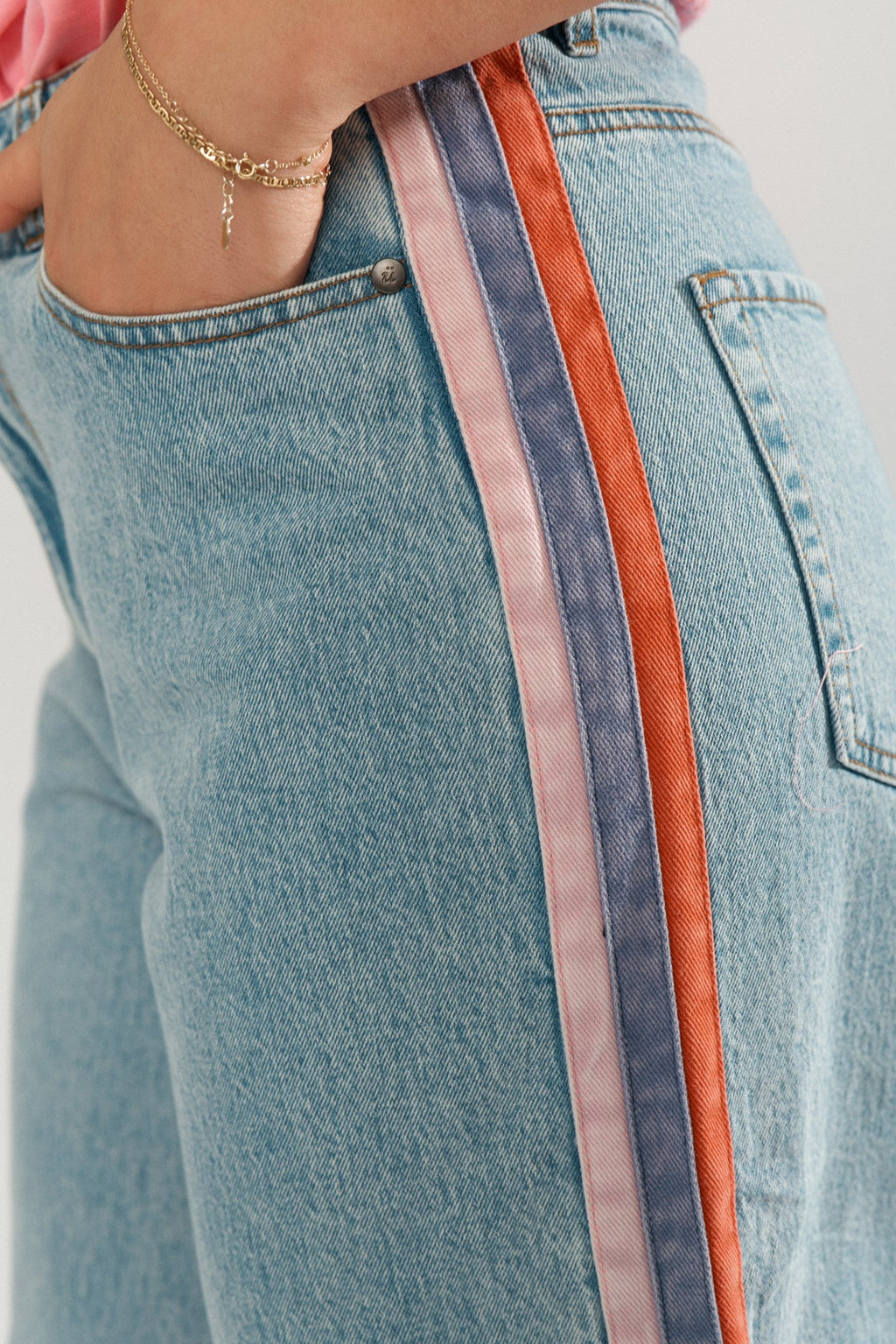 NUMALAGA HR WIDE JEANS BI3010 - Light Blue Denim