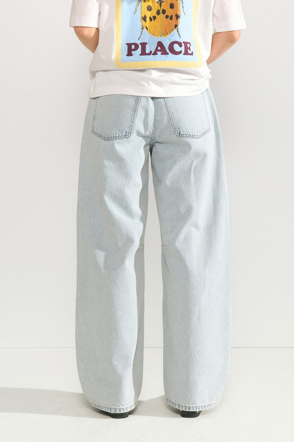 NUSEVILLE MR BARREL JEANS P3145 - Light Blue Bleach
